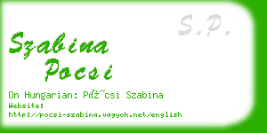 szabina pocsi business card